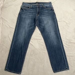 Lucky Brand Jeans 221 Original Straight Men 35x31 Medium Wash Blue Mid Cotton